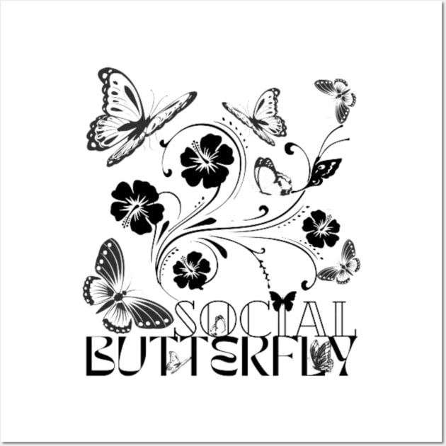 Social Butterfly Wall Art by Asterme